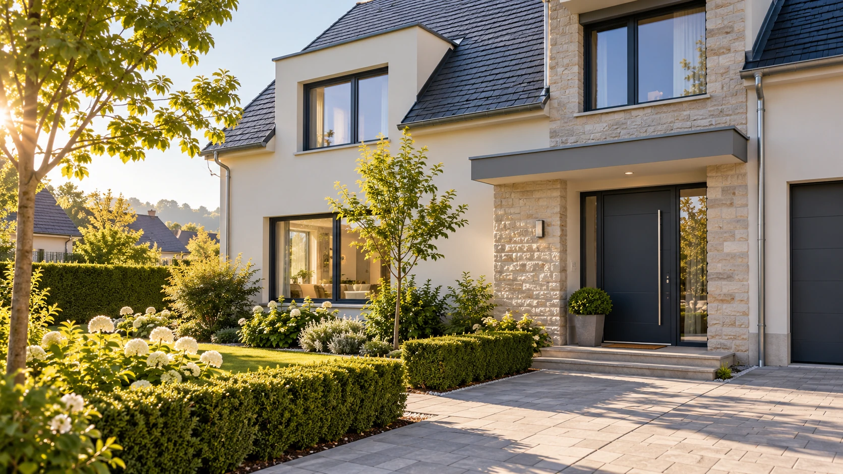 Maison entourée de verdure