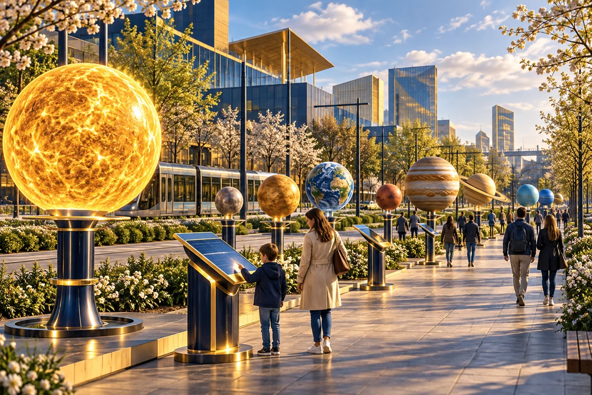 Illustration du concept de parcours au Kirchberg