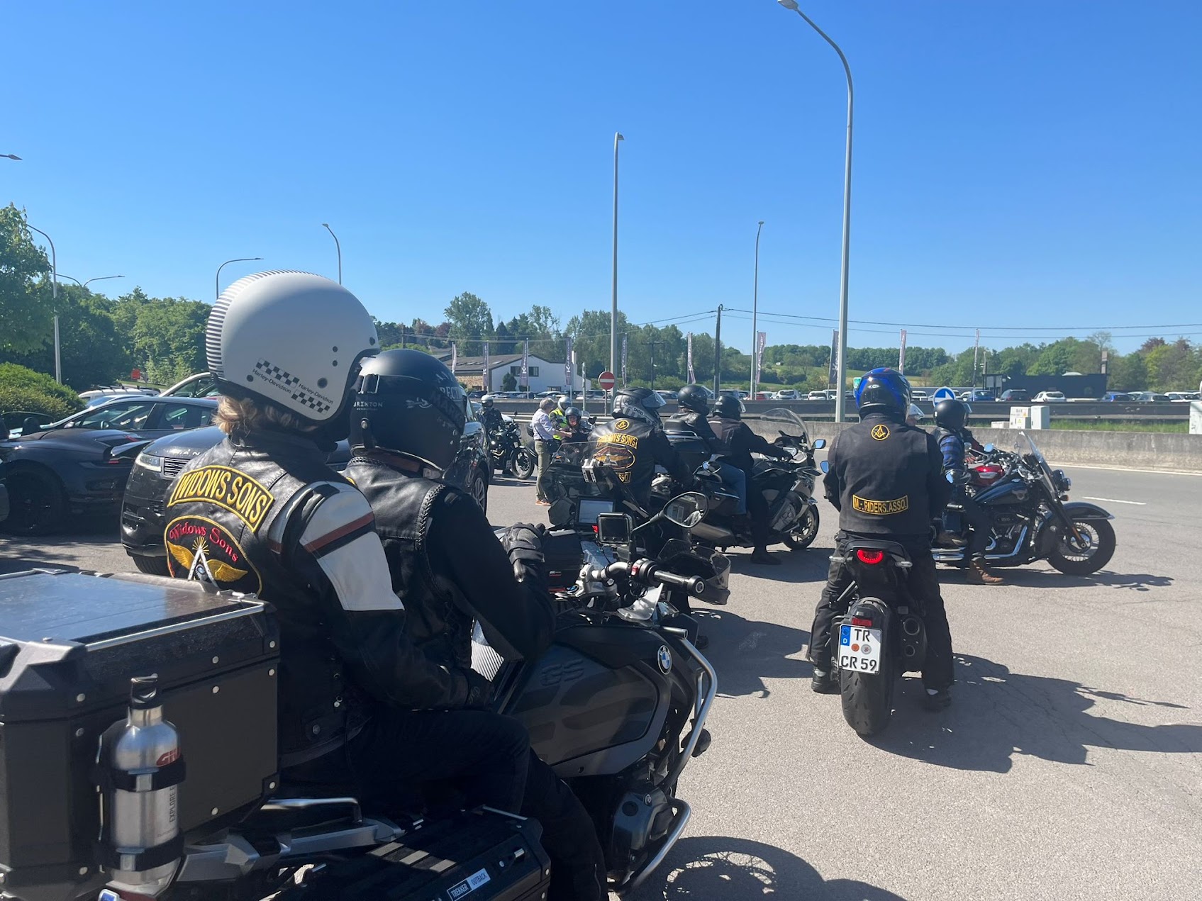 Motards réunis lors d’une sortie moto
