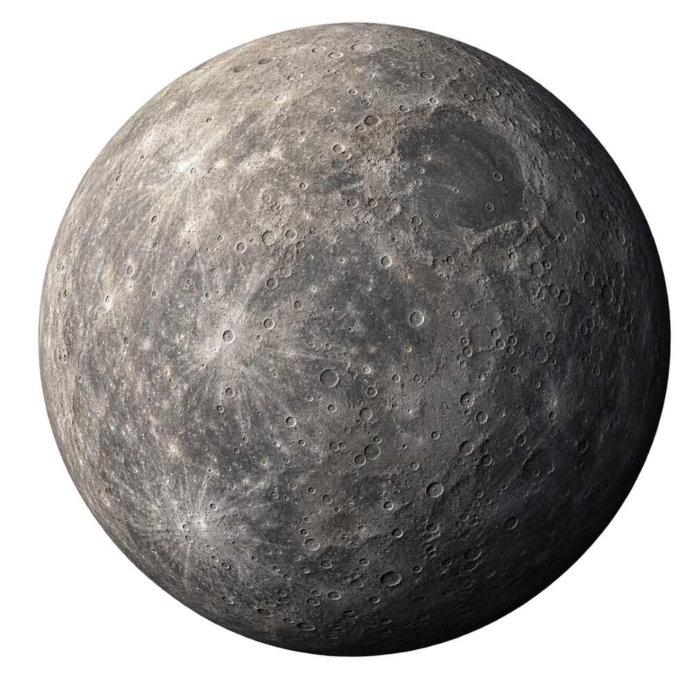 Illustration générée du globe de Mercure.