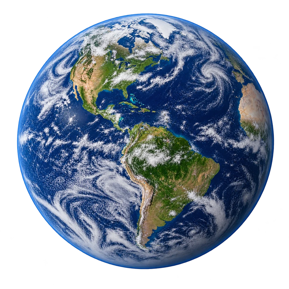 Illustration générée du globe de Terre.