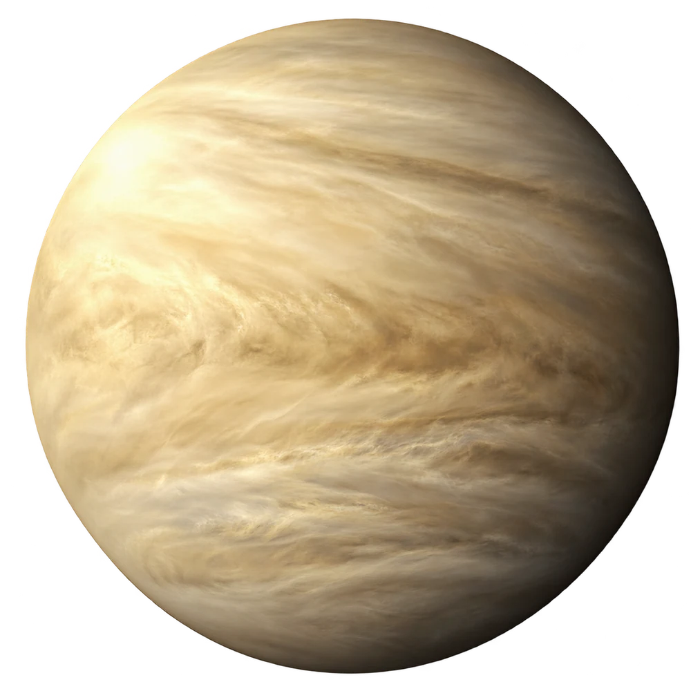 Illustration générée du globe de Vénus.